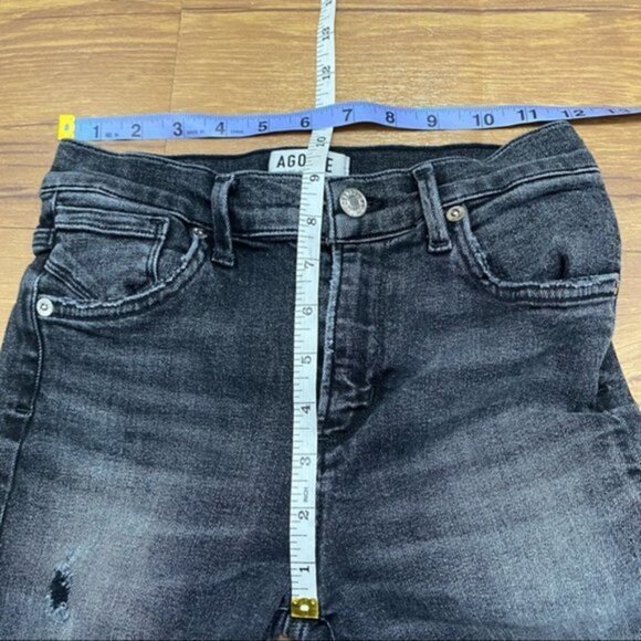 Agolde Distressed Stretch Skinny Jean Women Size 24 - Picture 5 of 9